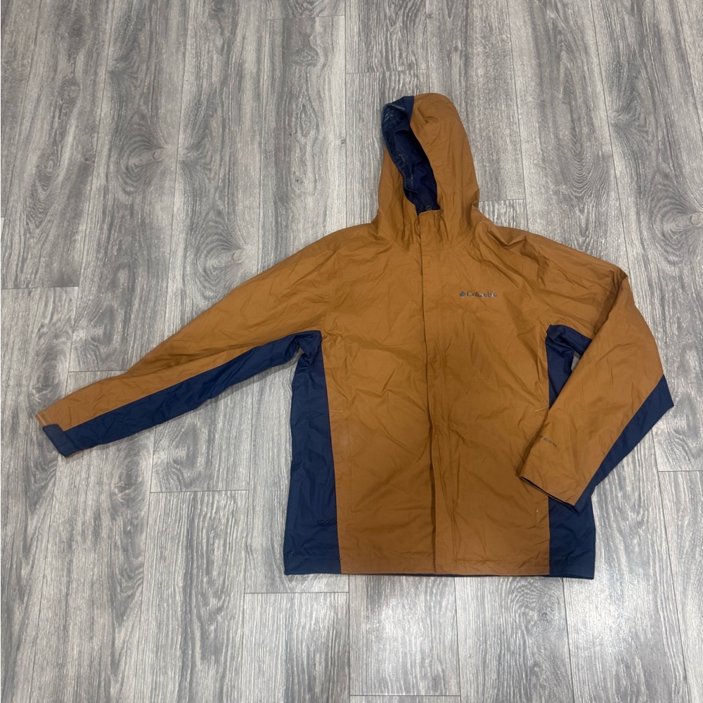 Men's Brown and Blue Columbia Jacket medium